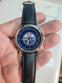 NHL Edmonton Oilers wrist watch in excellent  shape with new bat
