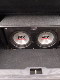 Two 10 inch subs w amp &box