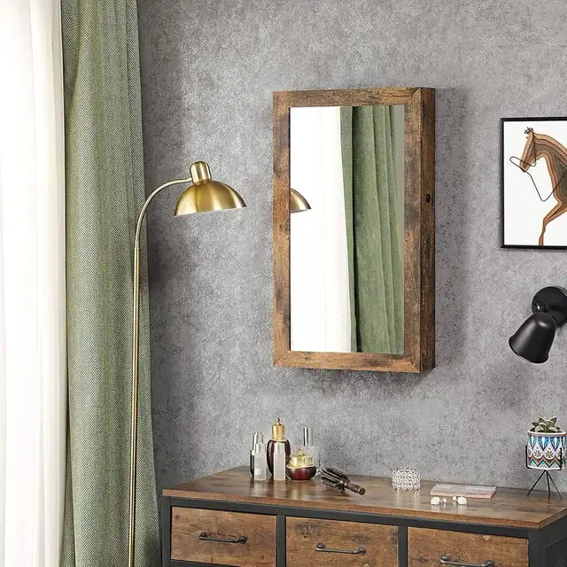 Lockable Jewelry Cabinet Armoire with Mirror, Wall-Mounted Space in Home Décor & Accents in Markham / York Region - Image 2
