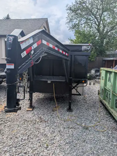 Gooseneck trailer 25000lb GVWR Good condition Wood removable sides Full factory roll tarp Dual batte...
