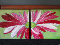 Decorative split canvas painting / Peinture décorative