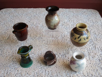Collection of Pottery Vases--Miniature
