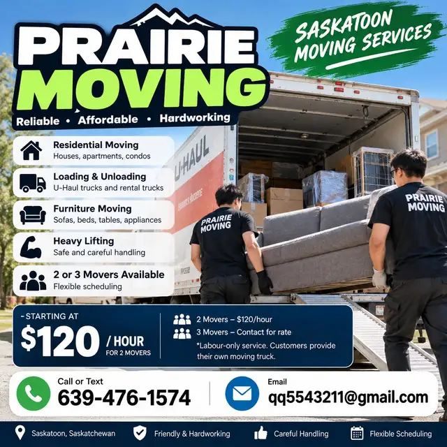 Affordable Moving Services in Saskatoon | Prairie Moving