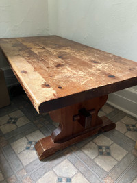 Solid Wood Vintage Handmade Coffee Table 