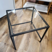 Side table - glass & metal