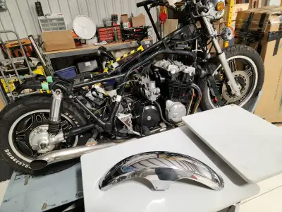 , original parts stripped of and included no tank cafe racer stripped sell complete all? Entire bike...