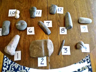I am offering a few of my native American artifact collection. 1) Grinder $85 2) Sold 3) sold 4) Sol...
