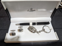NEW Le Monde Collection Men's pen, keychain & cuff links set