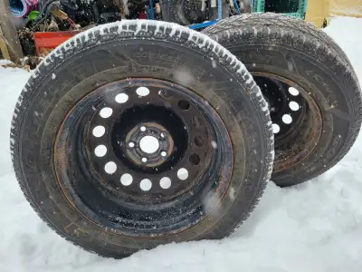 Set of 4 winters tires, goodyear ultra grip, 90% tread life soft, no weather checking Inside storage...