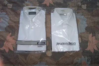 2 White Shirts - Men's size 15 and 15-1/2.  $5.  Brand new., View more