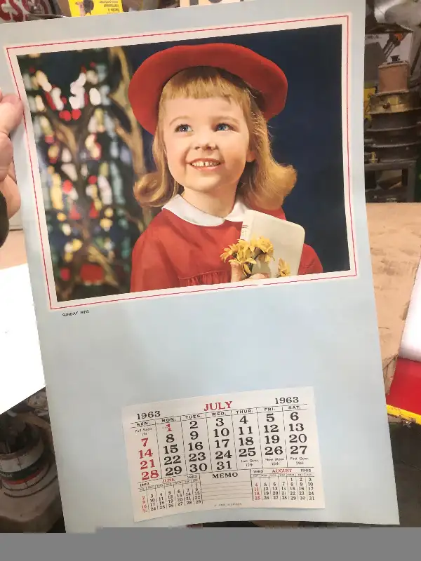 7 X 1963 Salesman Sample Calendars64307895091073123