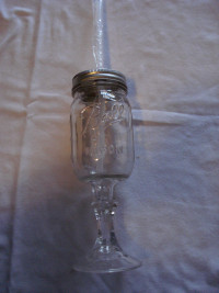 Redneck Wine Glass with straw insert