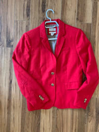 J. Crew Women's Red Wool Blazer
