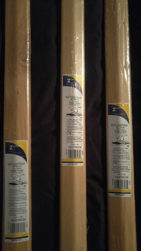 3 New Sugar Maple flooring reducer 10-14mm x 36" in Floors & Walls in Fredericton - Image 2