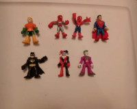 Superhero plastic figures batman joker Harley quin Spiderman