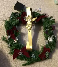 Christmas Wreath and Wreath Hanger For Sale
