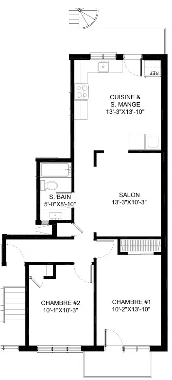 4 1/2 Apartment Near Metro St-Michel