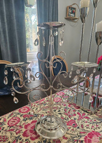 3 mint condition wedding candelabra candle stands