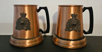 Vintage copper RCMP beer stiens