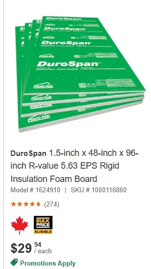 INSULATION BOARD 1.5 INCH QTY 3 $45 ALL 3 SHEETS, View more