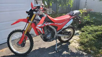 Meticulously maintained CRF-250l. Moose racing handguards, adjustable levers, rear rack, foldable mi...