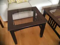 Magnifique table de salon/ Vitre et bois