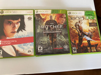 Lot of Xbox 360 Games-Good -Witcher 2/Reckoning/Mirror's Edge