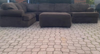 *Free delivery Available* Large u shape Brown Sectional