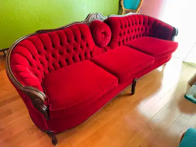 Red Victorian Couch/Sofa, View more
