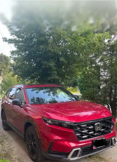 Finance LEASE TAKEOVER: 2024 Honda CR-V Hybrid Touring AWD, Red 127,000 km | VIN: 2HKRS6H91RH220559...