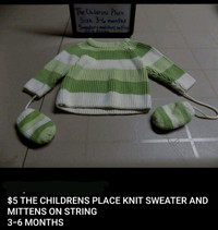 3-6 MONTH LONG SLEEVE SHIRTS, SWEATERS &VESTS.  PIECES IN AD
