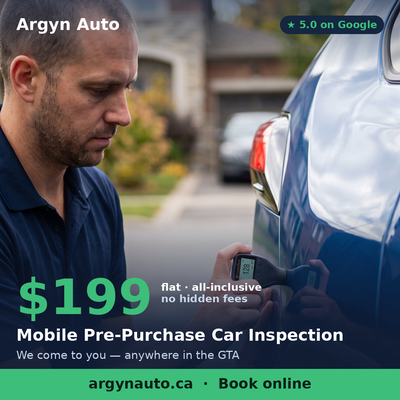 Mobile Pre-Purchase Car Inspection $199 - We Come to You, GTA, View more