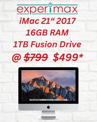 Experimax-iMac 21” 2017 16GB /1 TB -6 Months warranty for $499