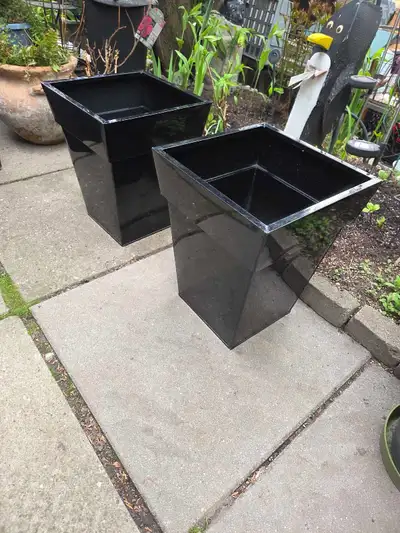 Black Square Planters, View more