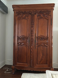 Antique walnut armoire