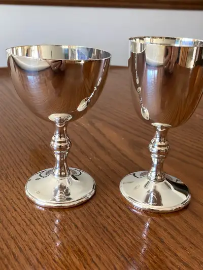 Vintage Silver Plated Goblets 3 set available, View more