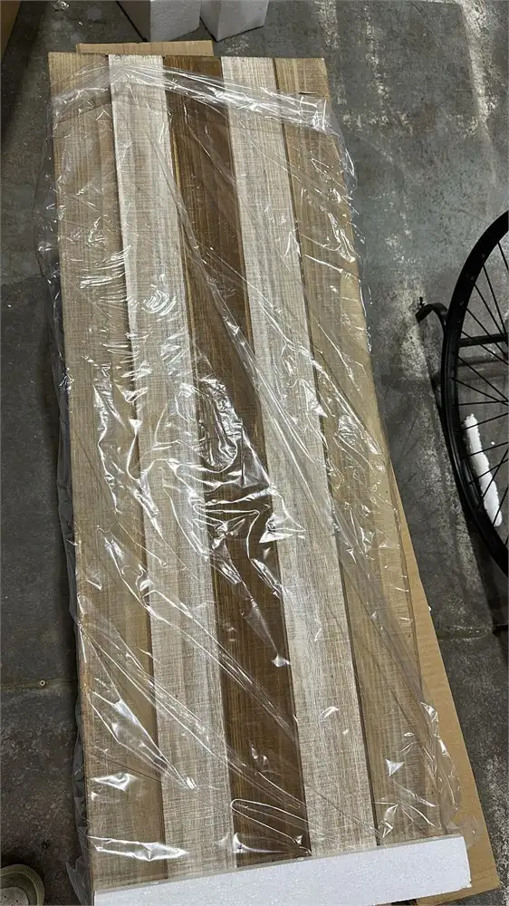 Deco 79 Wood Bike Wide Slatted Top Console Table with Dual Wheel in Other Tables in City of Toronto - Image 7