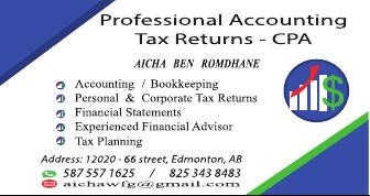 Professional Accounting & Tax Returns - CPA in Financial & Legal in Edmonton
