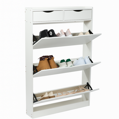 Prestige Vanity & Home Flip-Down Shoe Storage Cabinet (80×130×17, View more