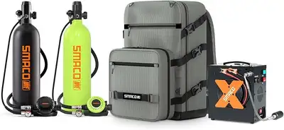 SMACO MINI SCUBA TANKS WITH AIR COMPRESSOR, View more