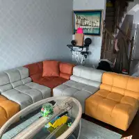 Multicoloured sectional sofa