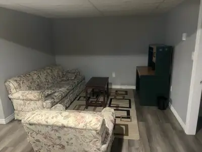 Furnished 2-bedroom apartment, available immediately, all utilities included except snow removal, $1...