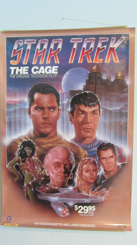 Poster STAR TREK The Cage The Original Television Pilot 1986 dans Art et objets de collection  à Longueuil/Rive Sud