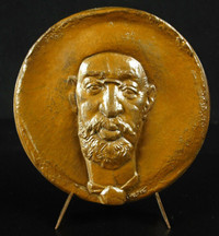 MÉDAILLE TOULOUSE LAUTREC PEINTRE - 8 CM - BRONZE