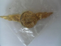 THAI AIRWAYS Junior Hostess Metal Gold Tone Wings Pin Badge.