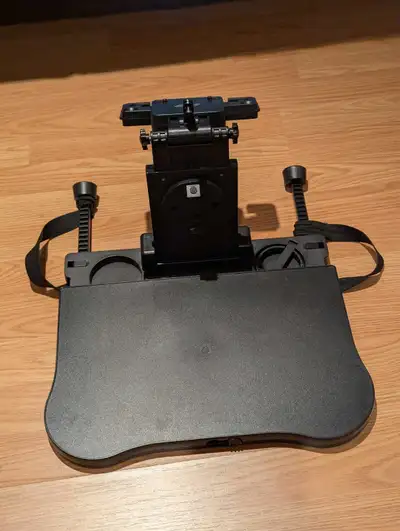 Fold-Up Car Tray with tablet mount and cup holders, View more