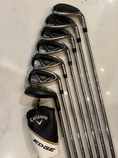 Callaway 5h-P Steel STIFF FLEX shafts About 30 rounds on these. In excellent shape. Great clubs.