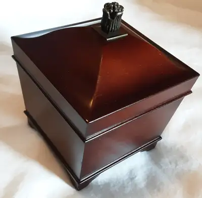 5" high x 3.75" wide. Solid wood. Excellent condition. Works. Velvet lined. Original owner, no smoki...
