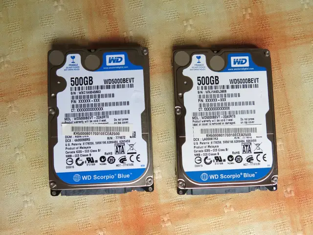 Western Digital WD5000BEVT HD WD Scorpio Blue 500GB in System Components in Cambridge - Image 2