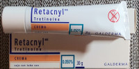 RETACNYL Tretinoin (Retin-A) Cream 0.05%. 30g tubes